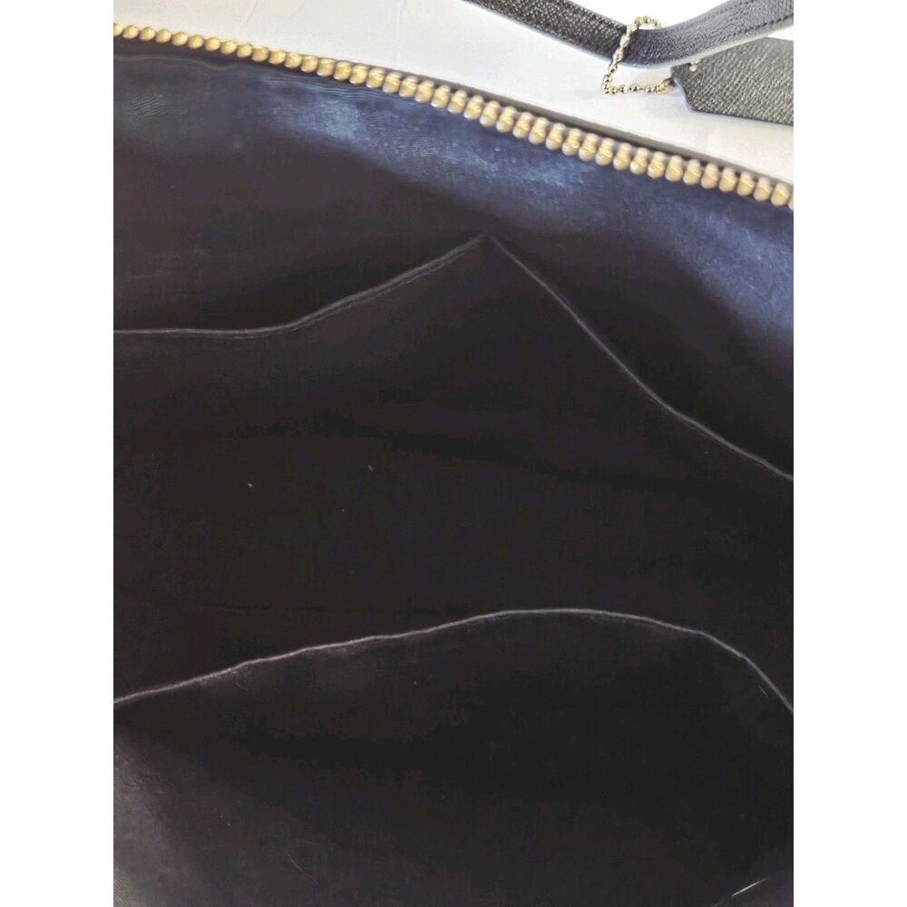 Coach Medium Leather Shoulder Bag Black - Picture 12 of 12